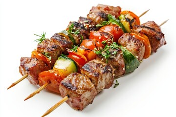 Grilled skewers with meat and vegetables (1)