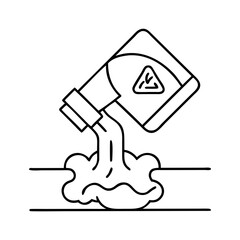 Hazardous Liquid Spillage from Container Environmental Pollution Warning