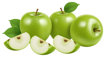 Isolated Green Apples