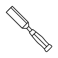 Line art illustration of a wood carving chisel a woodworking tool