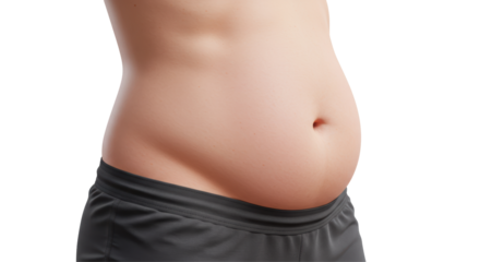 Isolated Overweight Stomach