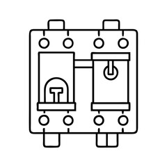 Electrical Switch Panel with Two Toggle Switches and Indicator Lights