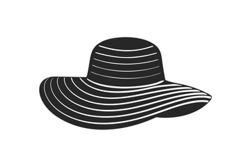 summer hat silhouette vector illustration
