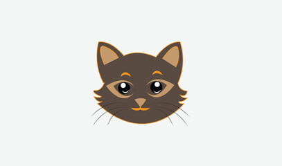 Cat emoji icon vector image.