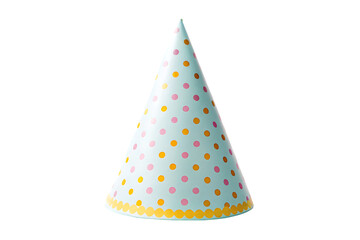 Fototapeta premium Party hats for celebration with colorful cone shapes and festive decorations