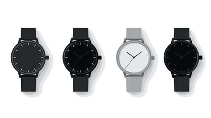 Minimalist Wristwatch Collection: Black, White, and Gray Options