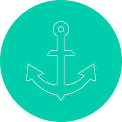 Obraz premium Anchor icon single vector illustration