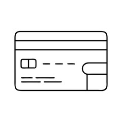 Fototapeta premium Credit Card Line Art Illustration Banking Finance Payment