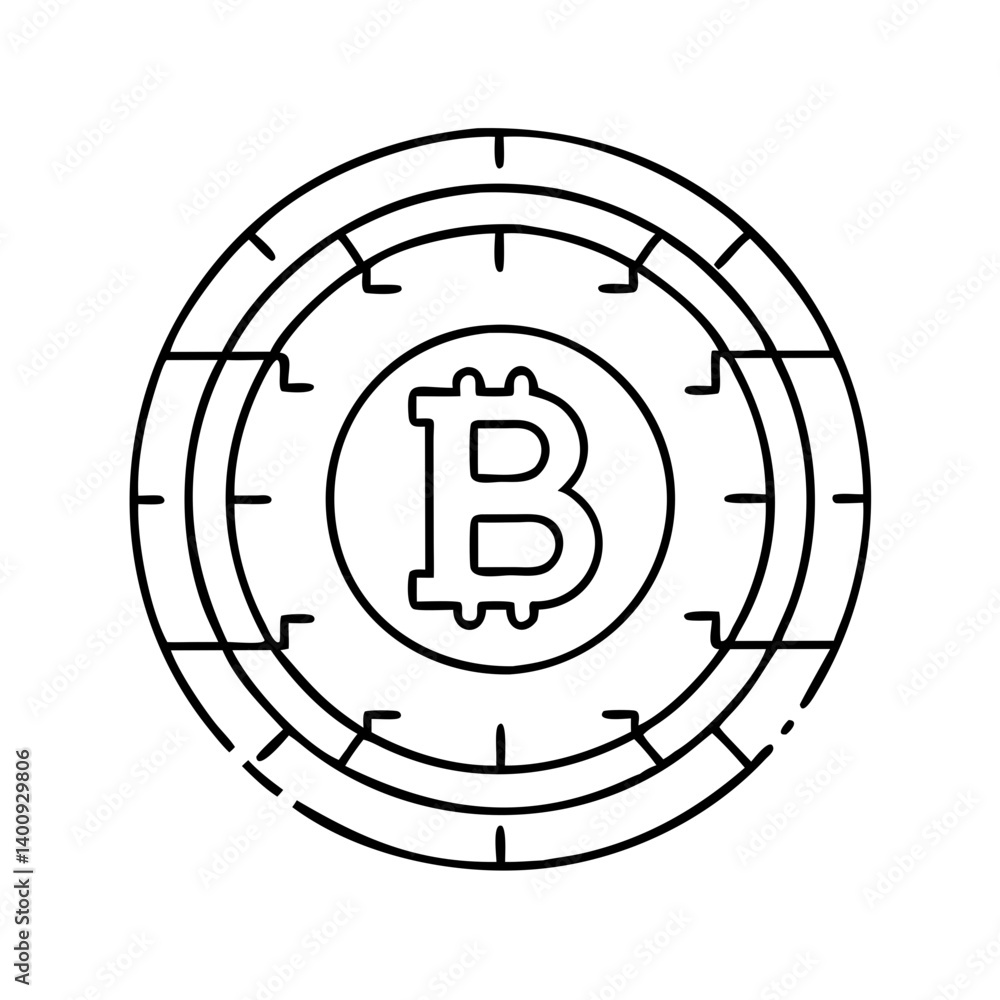 Aufkleber bitcoin cryptocurrency digital currency blockchain technology decentralized finance crypto mining vi