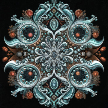 ornamental round lace pattern