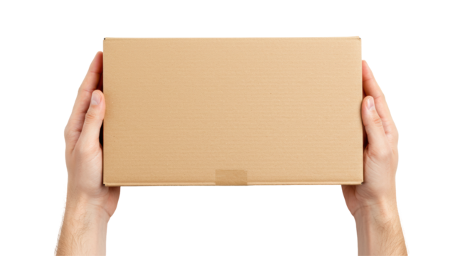 Isolated Hands Holding Box
