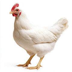 Fototapeta premium white hen isolated
