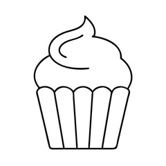 Delicious Single Cupcake with Creamy Frosting A Sweet Treat Bakery Item