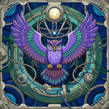 abstract background with owl