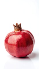 Pomegranate Still Life Fresh Ripe Fruit on White Background Studio Shot