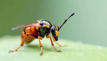 Close-up of single insect on pure white background, clean, specimen