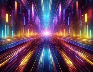 immersive digital dynamics high velocity visual symmetry in futuristic color spectrum next gen motion design and technological convergence