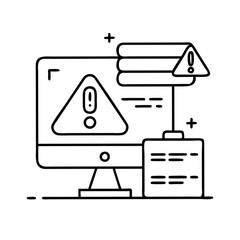 Computer System Error Alert Warning Notification Important Security Issue Problem Troubleshooting Data Breach