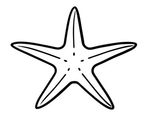 starfish silhouette vector illustration