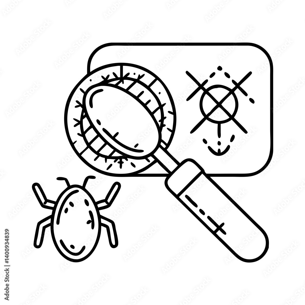 Poster bug detection and elimination using magnifying glass and inspection report