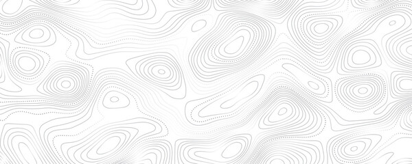 Abstract wavy topographic line background. Seamless pattern and banner design. Modern and dynamic feel to topographic mapping vector illustration.