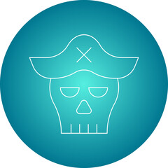 Pirate Skull I icon single vector illustration