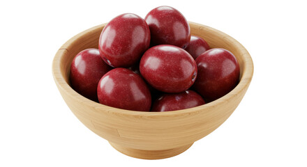 Isolated Bowl Of Plums