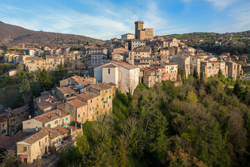 Arcidosso medieval hilltop town in Grosseto, Tuscany, Italy
