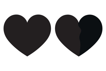 Obraz premium Minimalist Love Silhouette Illustration