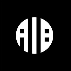 AIB logo design on black background.