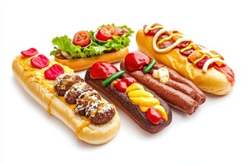 Assorted Hot Dogs with Toppings