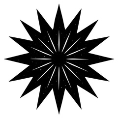 Obraz premium starburst icon vector art silhouette