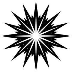 Obraz premium starburst icon vector art silhouette