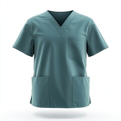 Teal V-neck Scrub Top
