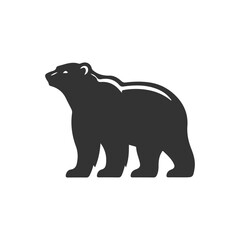 polar bear silhouette vector logo design