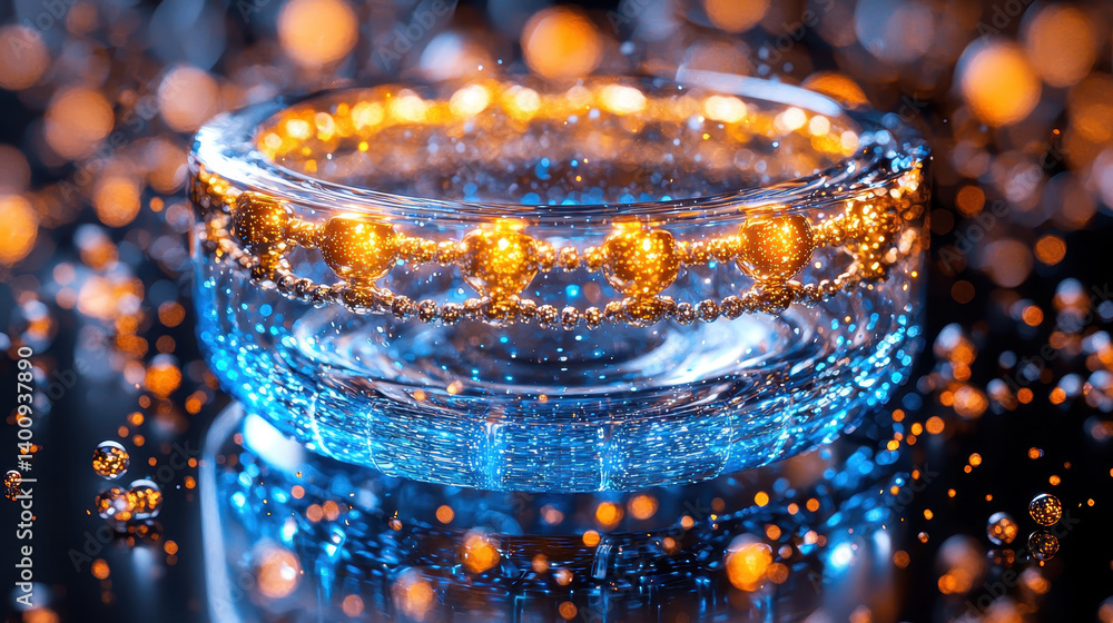 Poster high-detail 3d render of a glowing quantum processor symbolizing nevens law with data particles acce