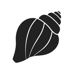 seashell icon silhouette vector illustration