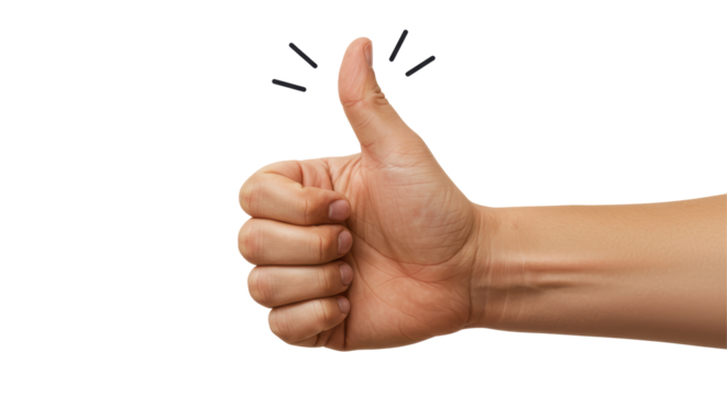 Isolated Thumb Up