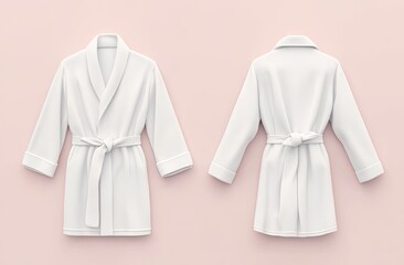 White bathrobe mockup