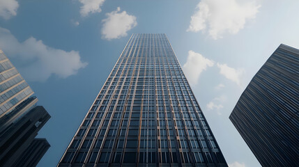 Obraz premium Modern Skyscraper Under Bright Daylight