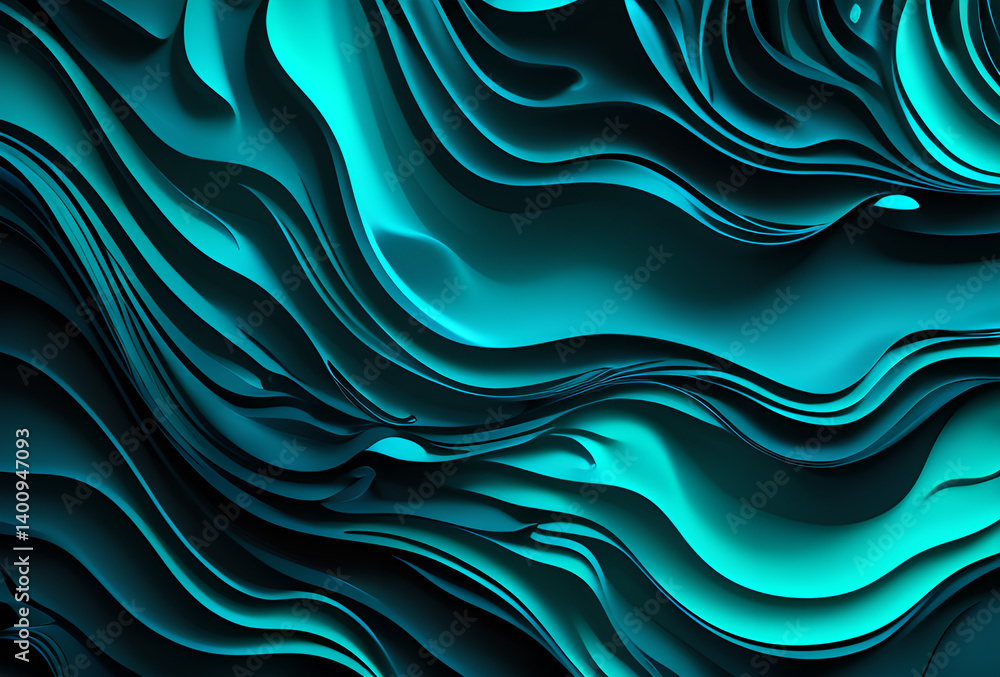Poster dark abstract background modern blue dark with lines and glitter.with neon lines and shapes.generati