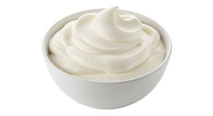 Isolated Bowl of Whipped Cream