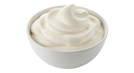 Isolated Bowl of Whipped Cream