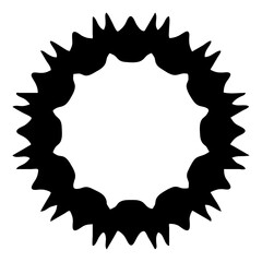 Geometric Form Presented As A Black Outline
