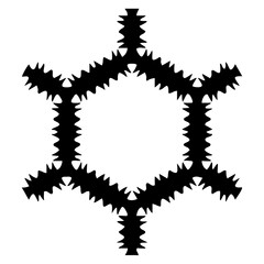 A Black Drawing Of A Geometric Shape
