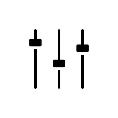 Equalizer settings or volume control sliders icon. Perfect for music, audio, technology, and design projects