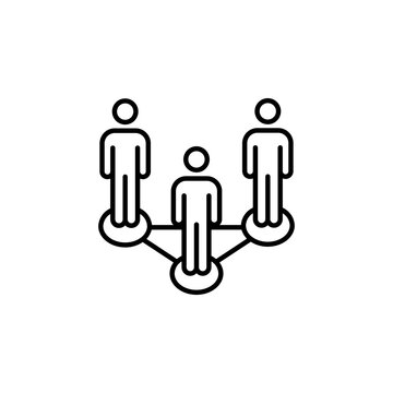 People connection icon. symbolizing teamwork, connection, and collaboration. Perfect for business, technology, and social concepts