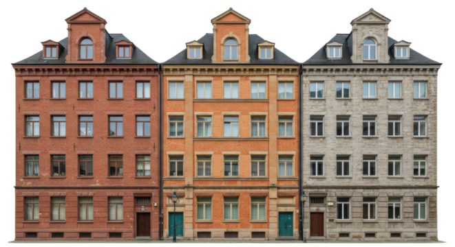 Isolated Row of Buildings