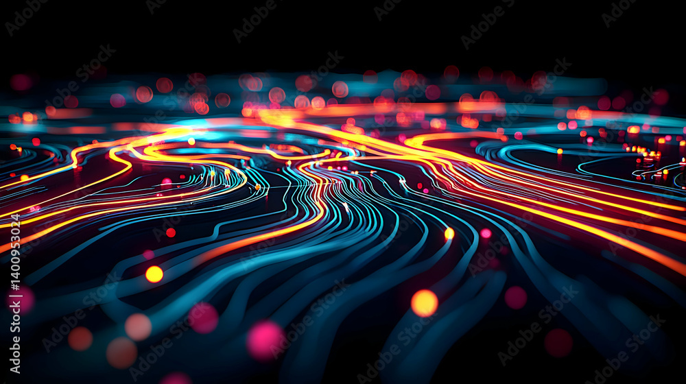 Poster abstract data flow visualization