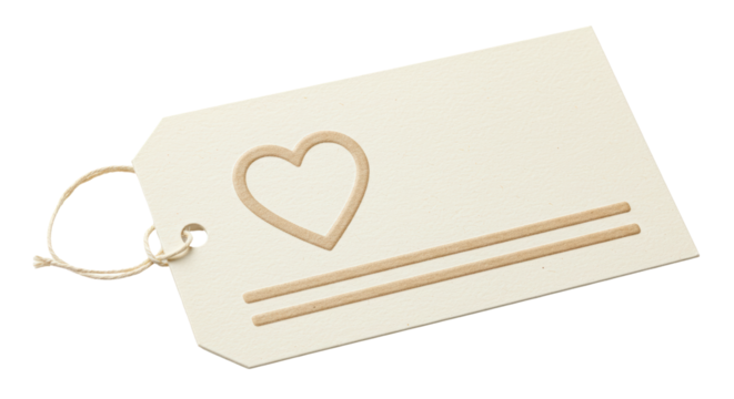Isolated Price Tag with Heart